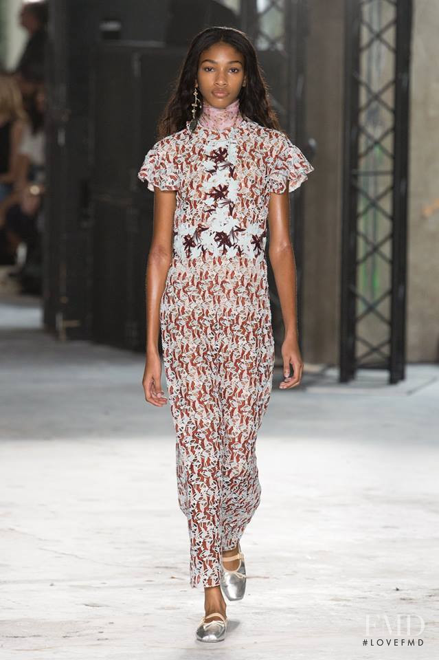 Naomi Chin Wing featured in  the Giambattista Valli fashion show for Spring/Summer 2018