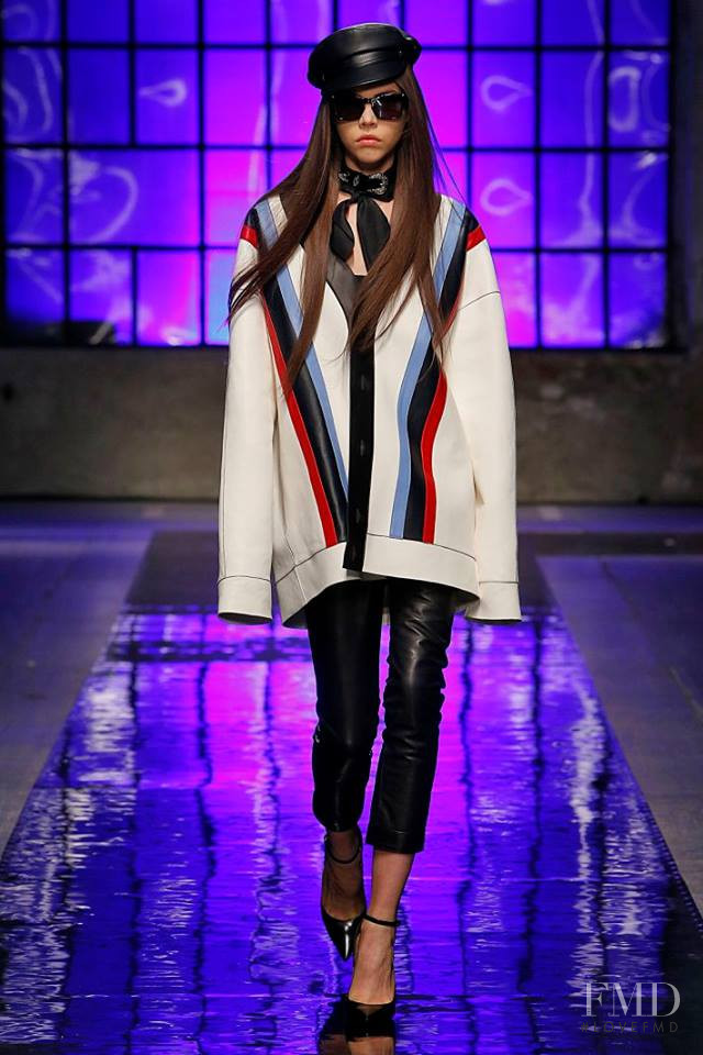 Lea Julian featured in  the DSquared2 fashion show for Spring/Summer 2018