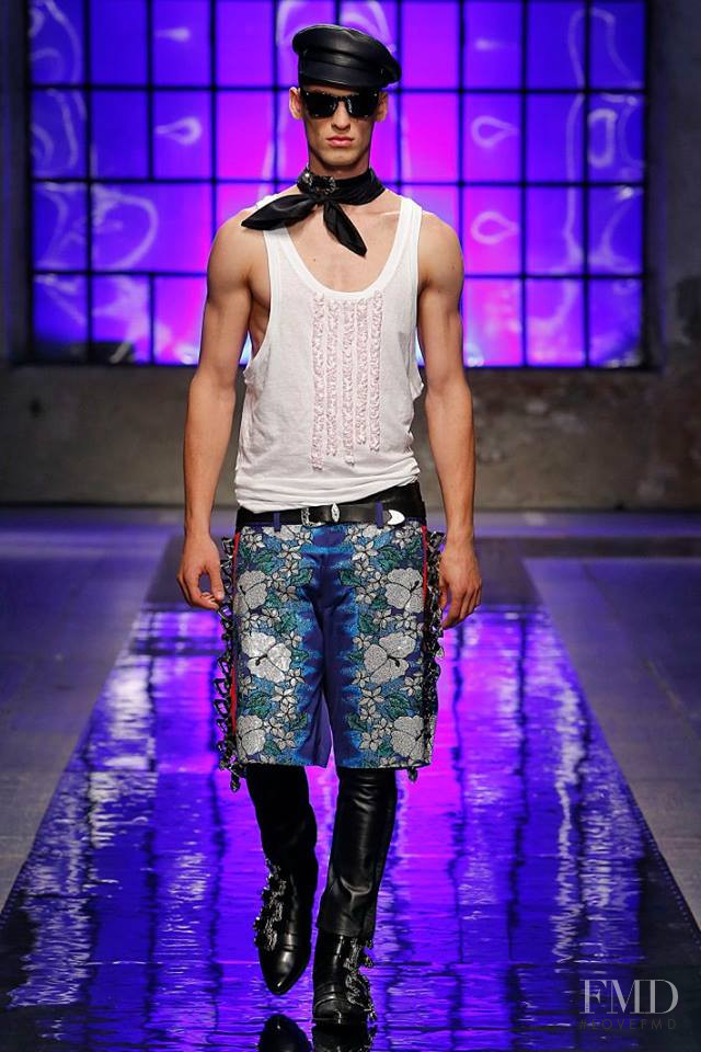 David Trulik featured in  the DSquared2 fashion show for Spring/Summer 2018