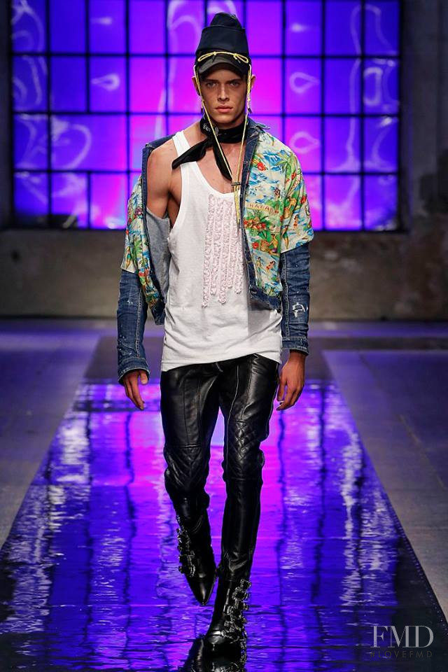 Jordy Baan featured in  the DSquared2 fashion show for Spring/Summer 2018