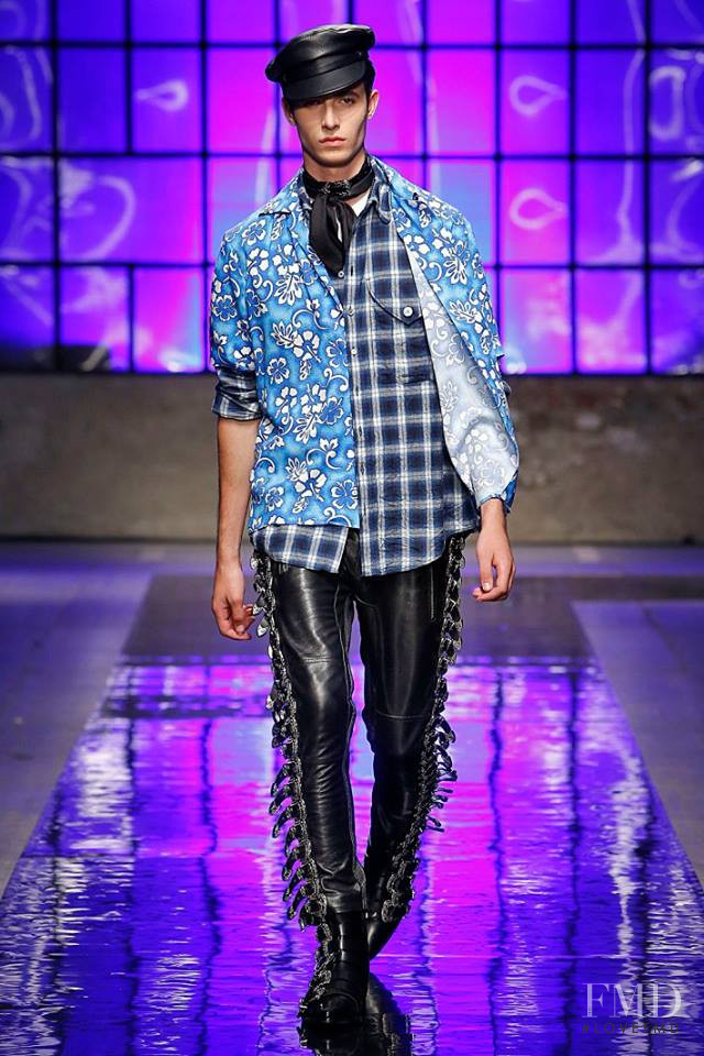 Oscar Kindelan featured in  the DSquared2 fashion show for Spring/Summer 2018