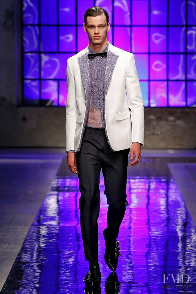 Filip Hrivnak featured in  the DSquared2 fashion show for Spring/Summer 2018