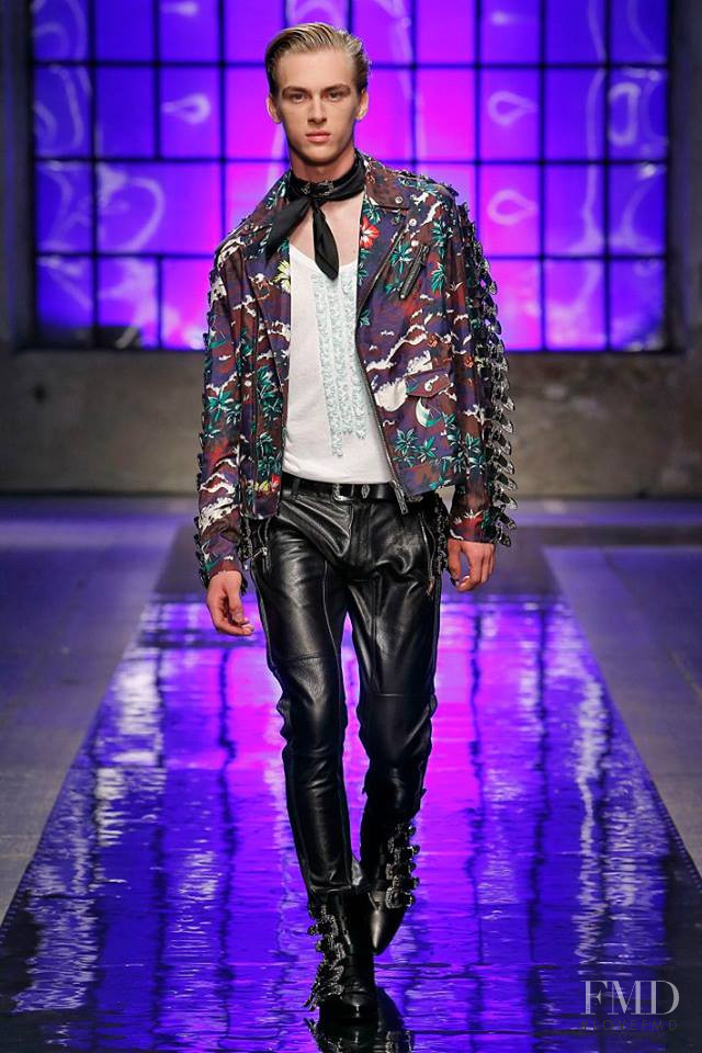 Dominik Sadoch featured in  the DSquared2 fashion show for Spring/Summer 2018