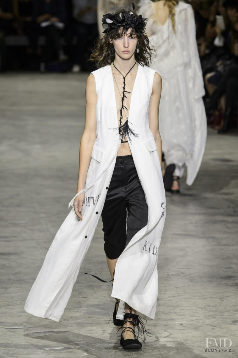 Karolina Laczkowska featured in  the Ann Demeulemeester fashion show for Spring/Summer 2018