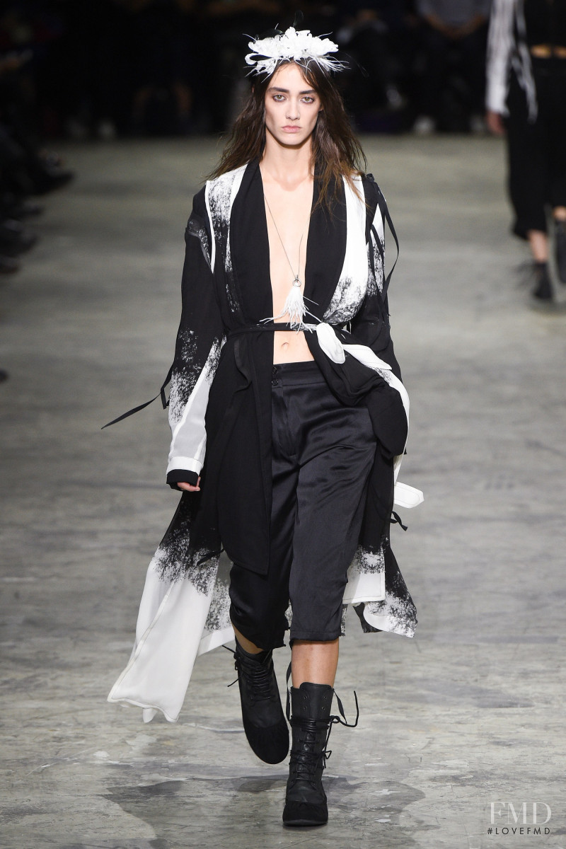 Amanda Googe featured in  the Ann Demeulemeester fashion show for Spring/Summer 2018