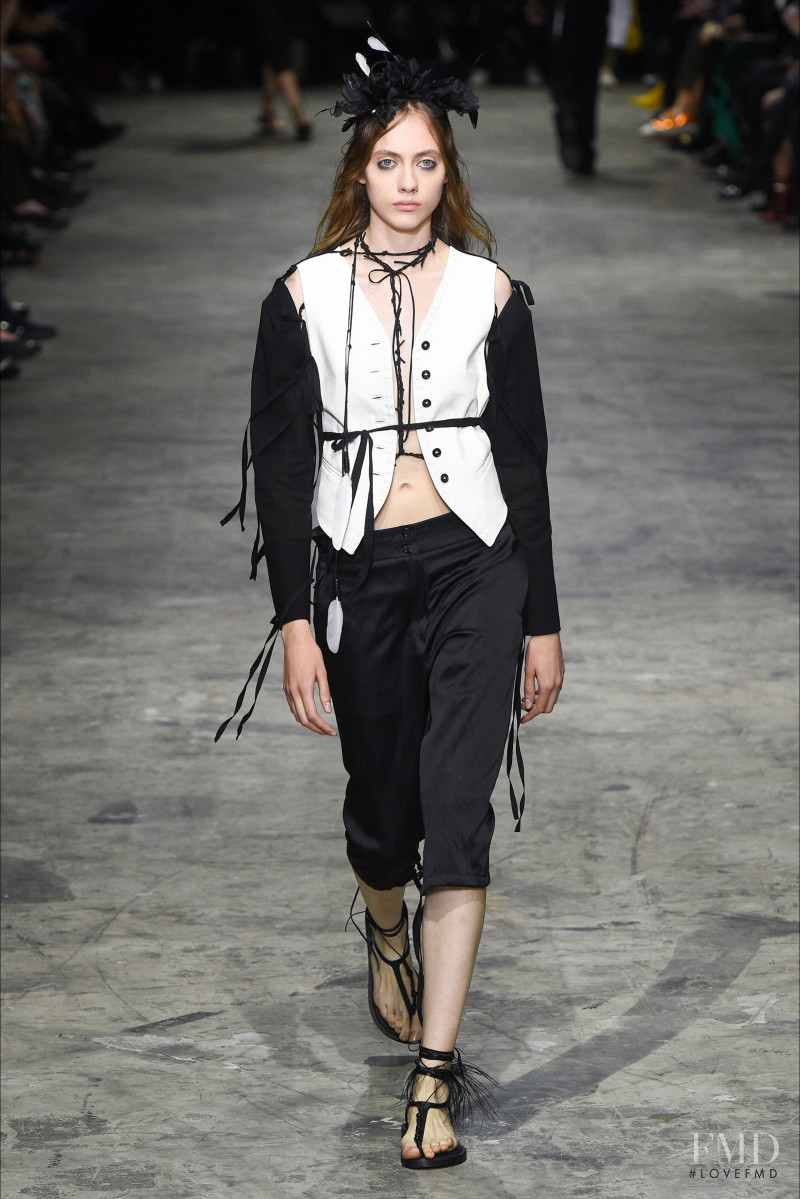 Odette Pavlova featured in  the Ann Demeulemeester fashion show for Spring/Summer 2018