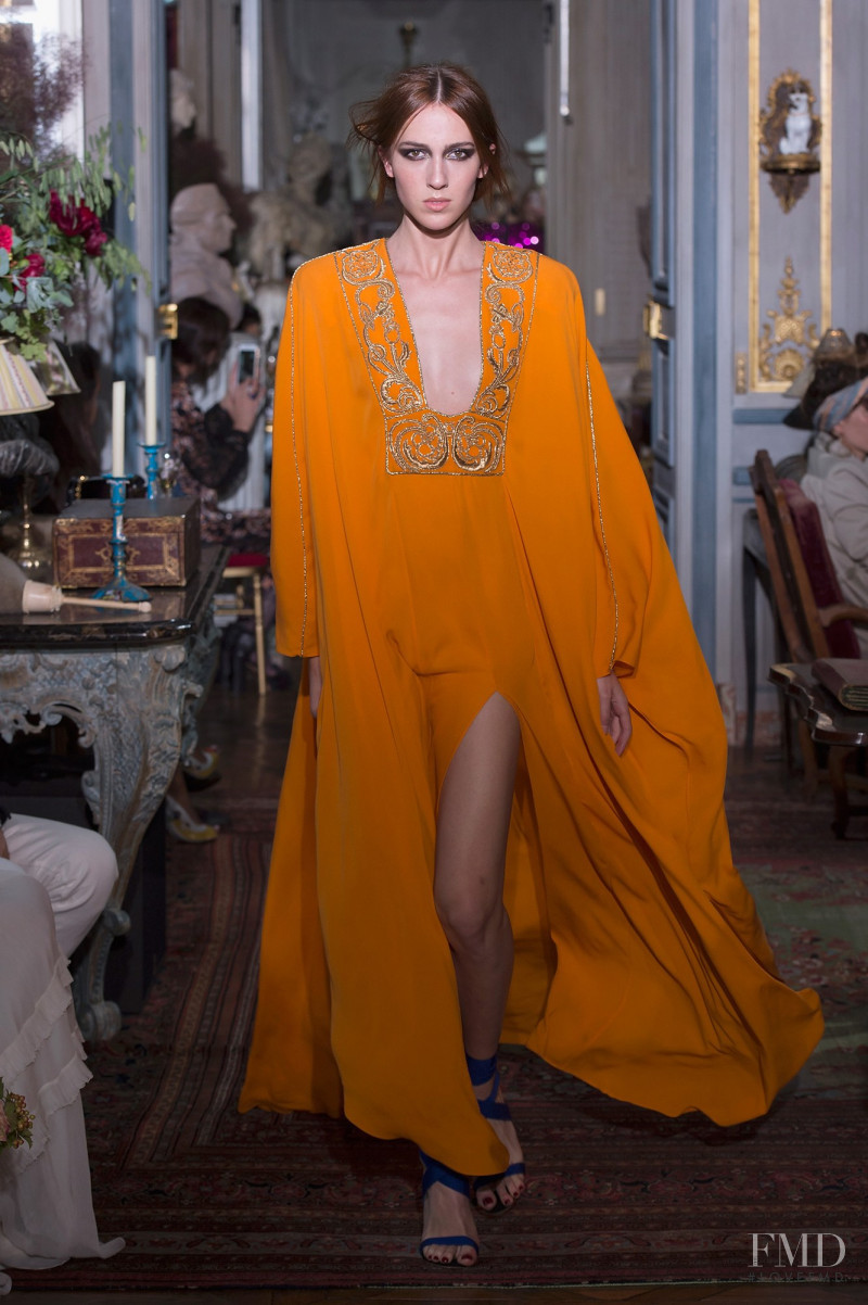 Teddy Quinlivan featured in  the Dundas fashion show for Resort 2018