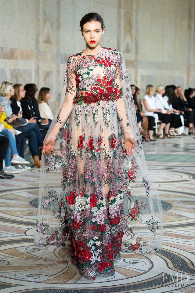 Lea Julian featured in  the Giambattista Valli Haute Couture fashion show for Autumn/Winter 2017