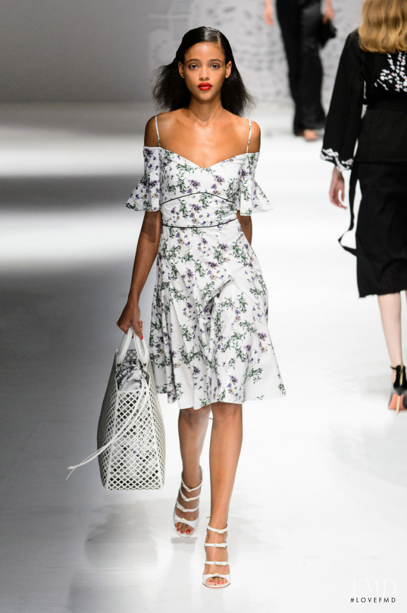 Aya Jones featured in  the Blumarine fashion show for Spring/Summer 2018