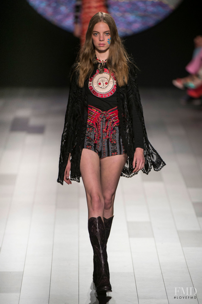 Mariana Zaragoza featured in  the Anna Sui fashion show for Spring/Summer 2018