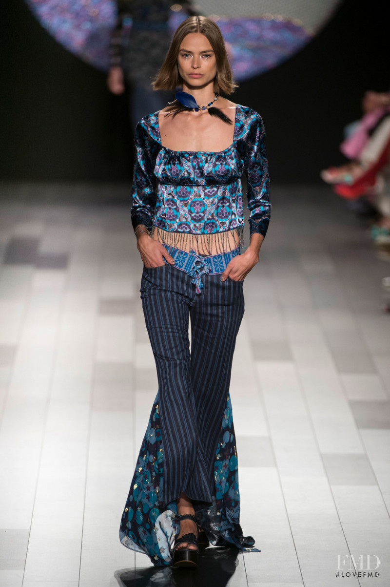 Birgit Kos featured in  the Anna Sui fashion show for Spring/Summer 2018
