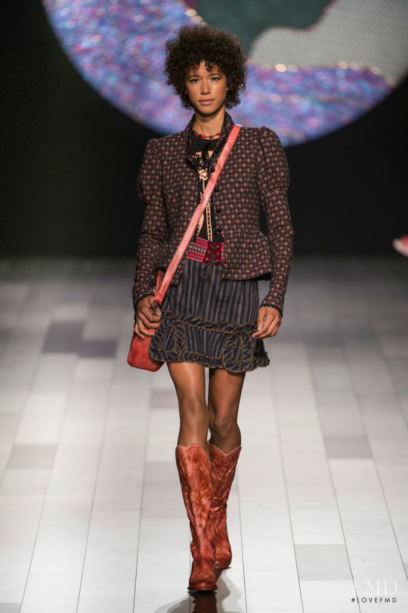 Janiece Dilone featured in  the Anna Sui fashion show for Spring/Summer 2018