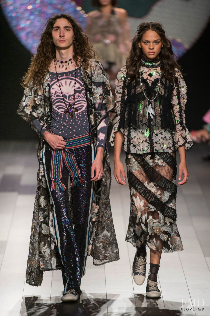 Hiandra Martinez featured in  the Anna Sui fashion show for Spring/Summer 2018