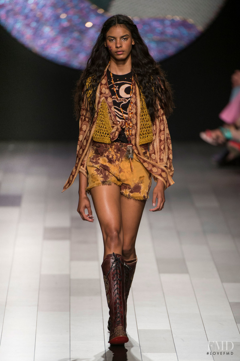 Mileshka Cortes featured in  the Anna Sui fashion show for Spring/Summer 2018
