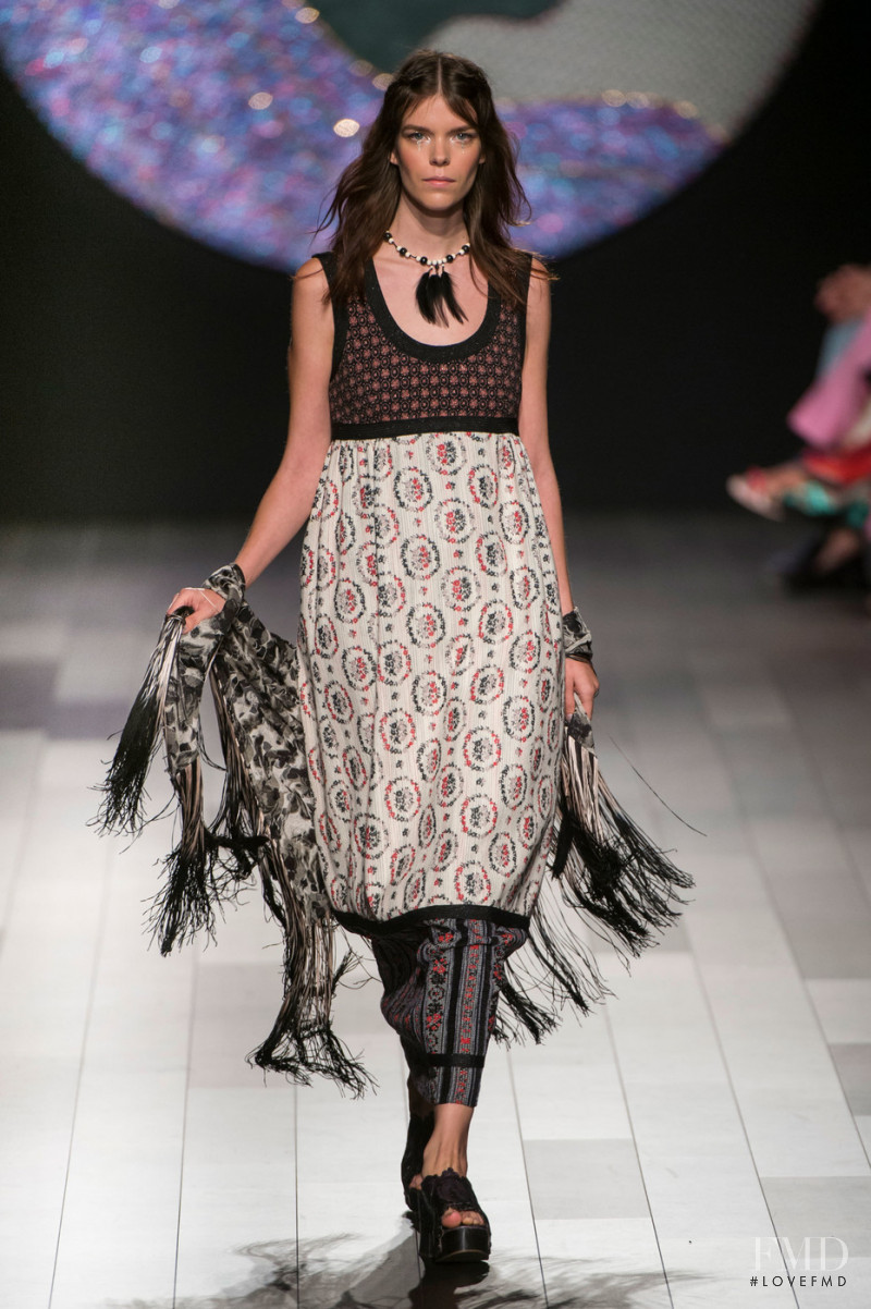 Meghan Collison featured in  the Anna Sui fashion show for Spring/Summer 2018