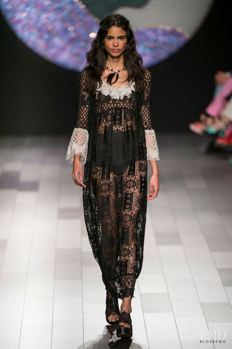 Mariana Santana featured in  the Anna Sui fashion show for Spring/Summer 2018