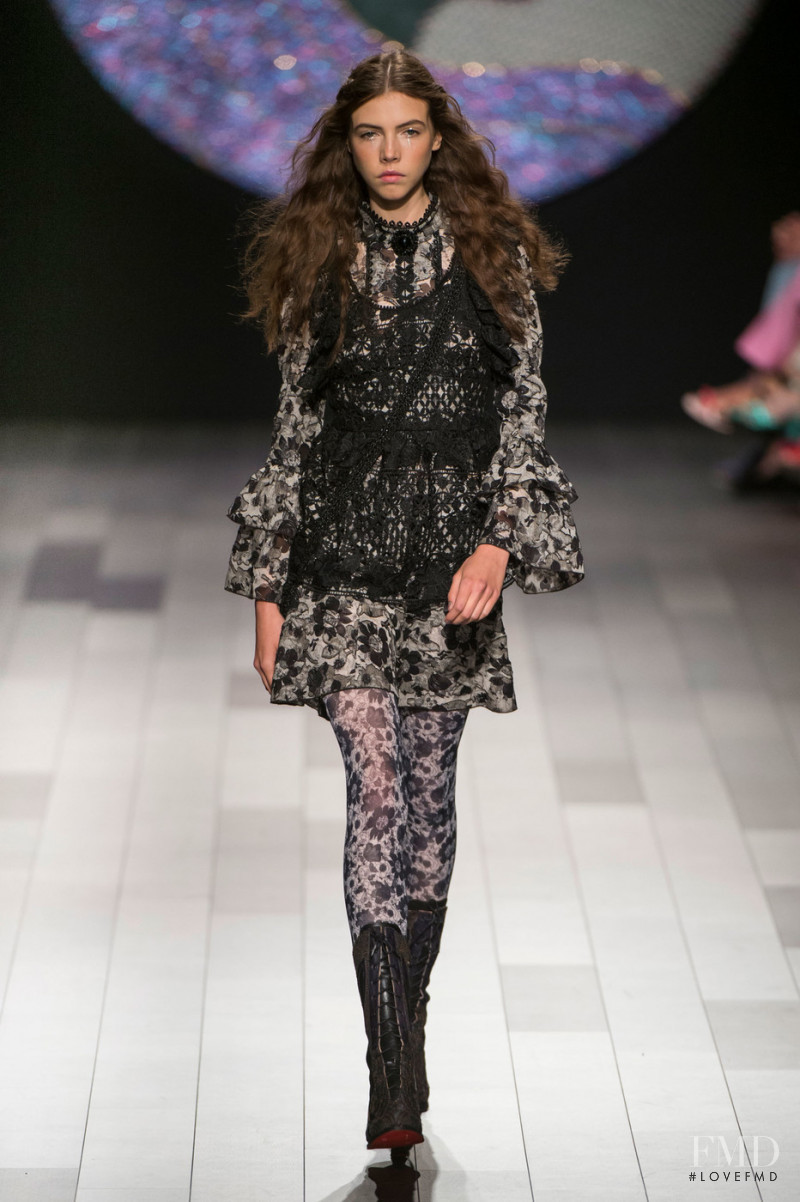 Lea Julian featured in  the Anna Sui fashion show for Spring/Summer 2018