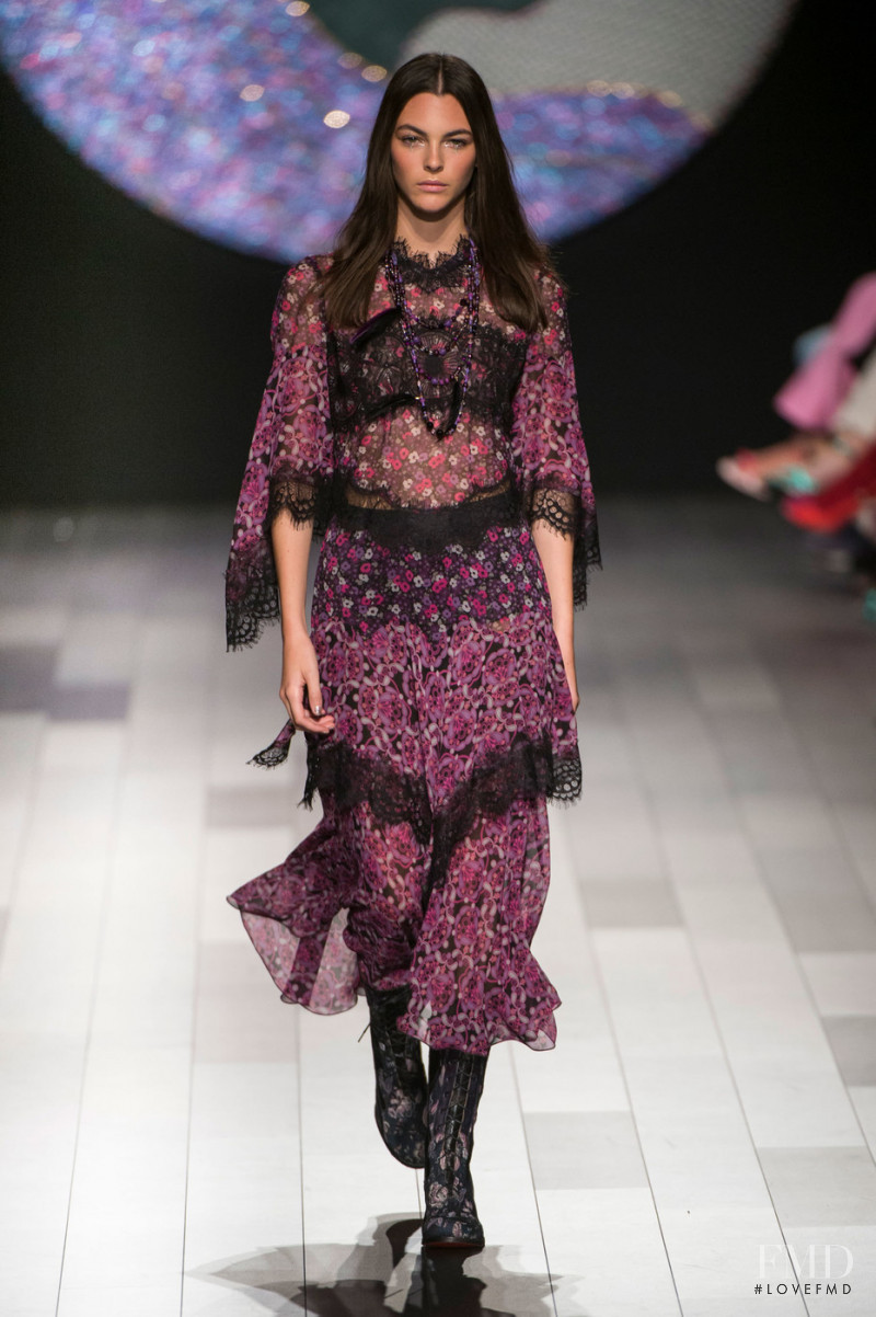 Vittoria Ceretti featured in  the Anna Sui fashion show for Spring/Summer 2018