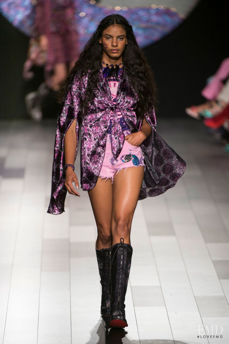 Mileshka Cortes featured in  the Anna Sui fashion show for Spring/Summer 2018