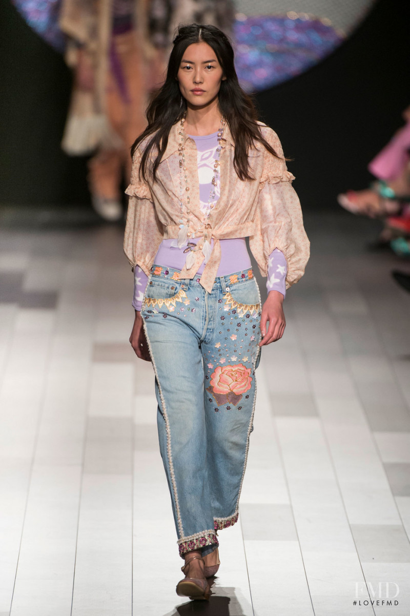 Liu Wen featured in  the Anna Sui fashion show for Spring/Summer 2018