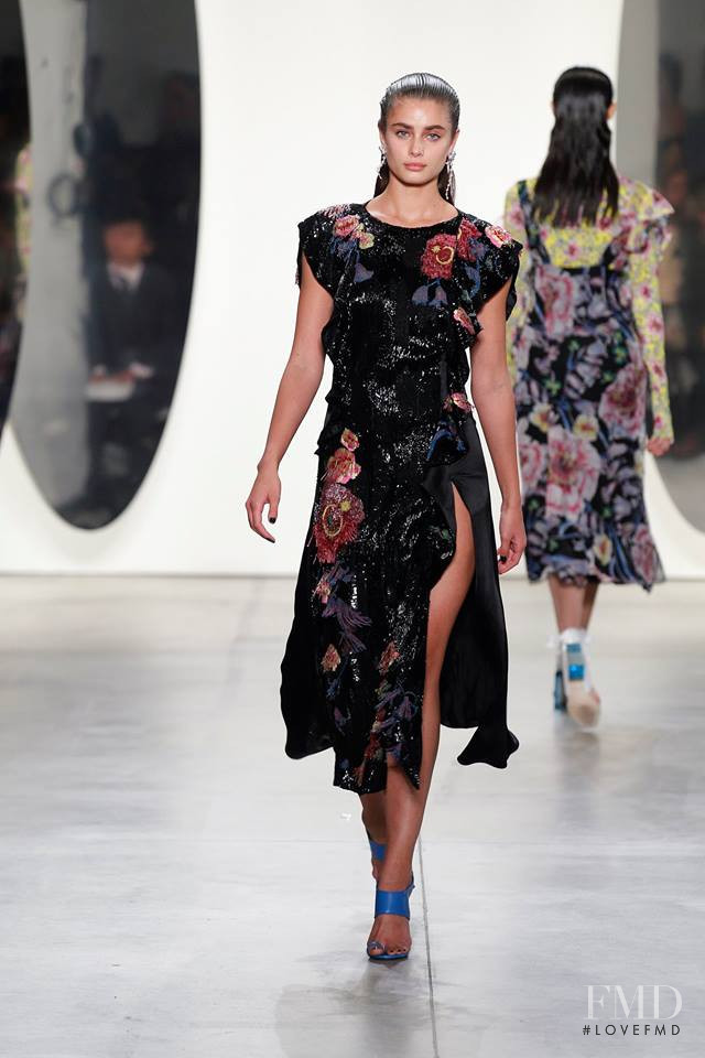 Taylor Hill featured in  the Prabal Gurung fashion show for Spring/Summer 2018