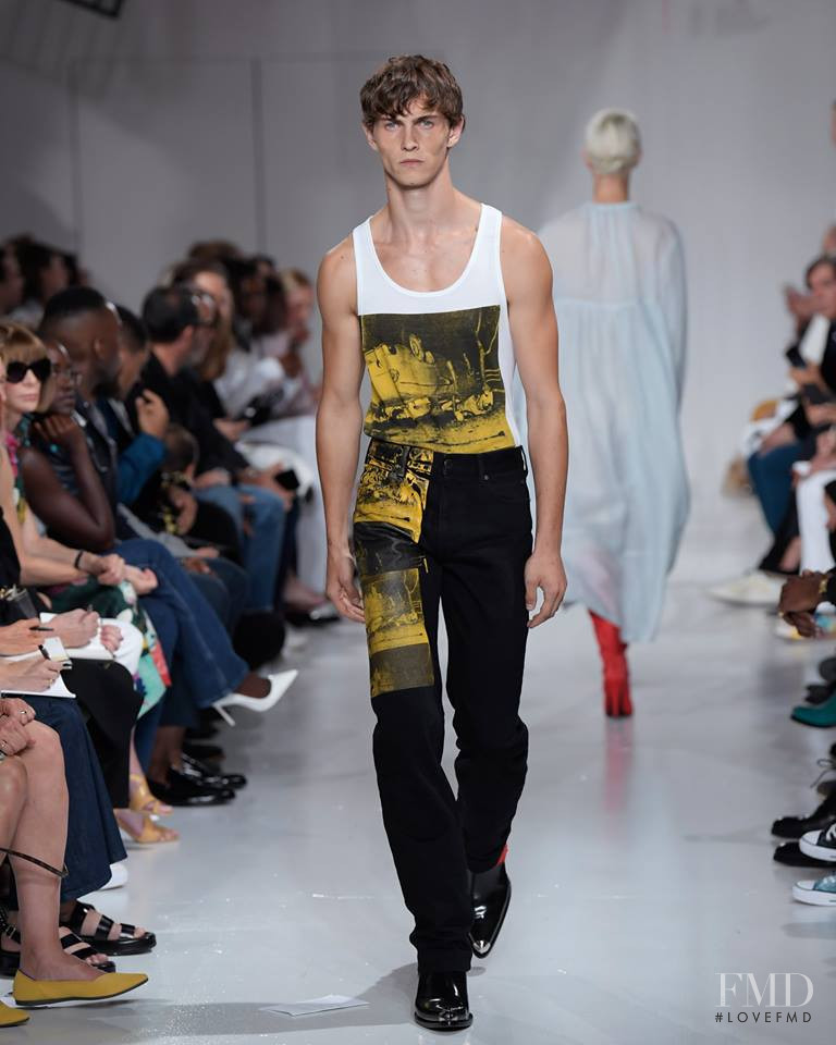 Luc Defont Saviard featured in  the Calvin Klein 205W39NYC fashion show for Spring/Summer 2018