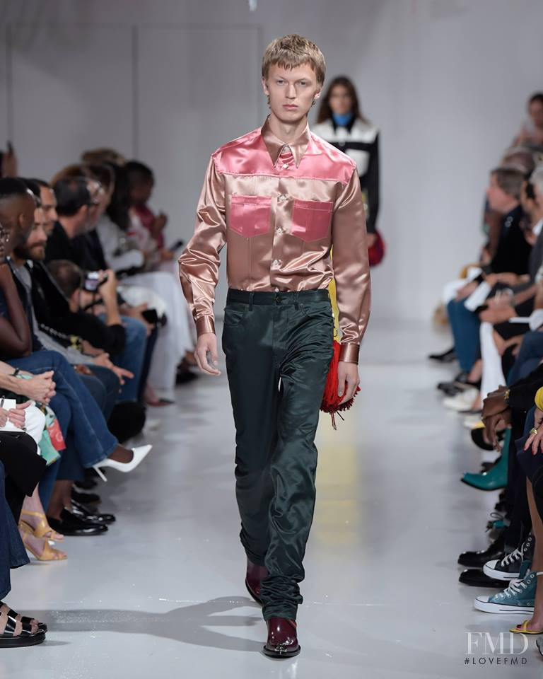 Jonas Glöer featured in  the Calvin Klein 205W39NYC fashion show for Spring/Summer 2018