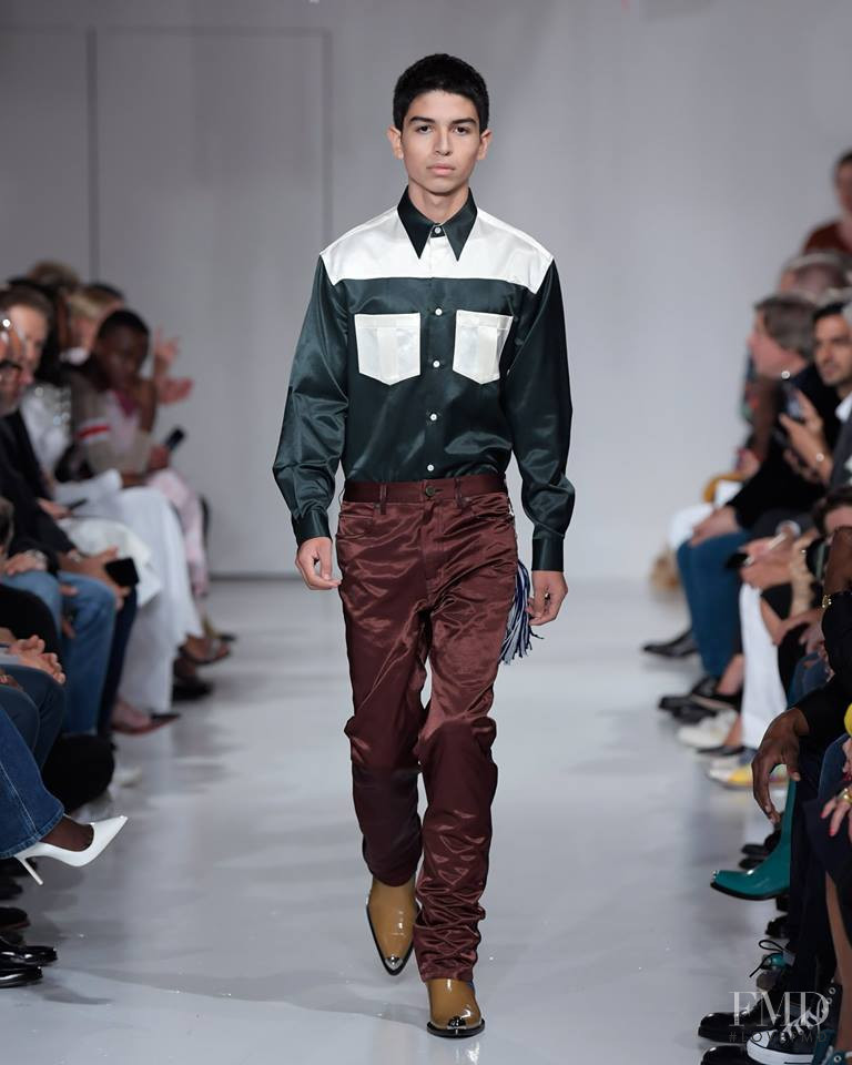 Ernesto Cervantes featured in  the Calvin Klein 205W39NYC fashion show for Spring/Summer 2018