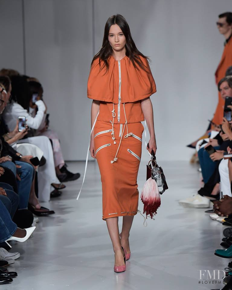 Vika Ihnatenko featured in  the Calvin Klein 205W39NYC fashion show for Spring/Summer 2018