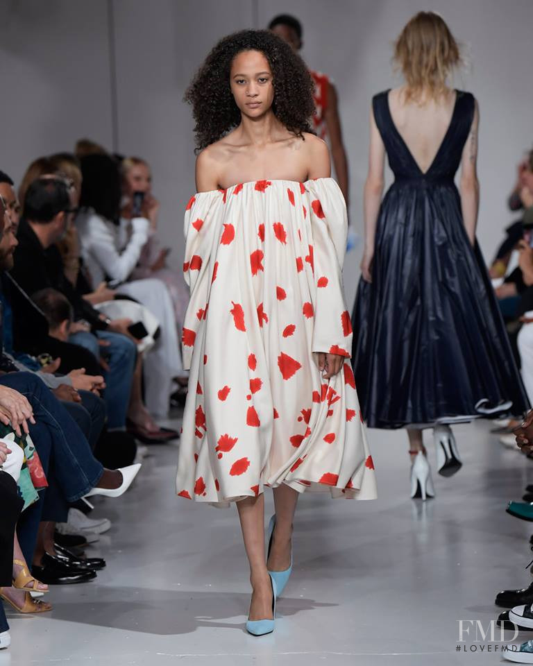 Selena Forrest featured in  the Calvin Klein 205W39NYC fashion show for Spring/Summer 2018