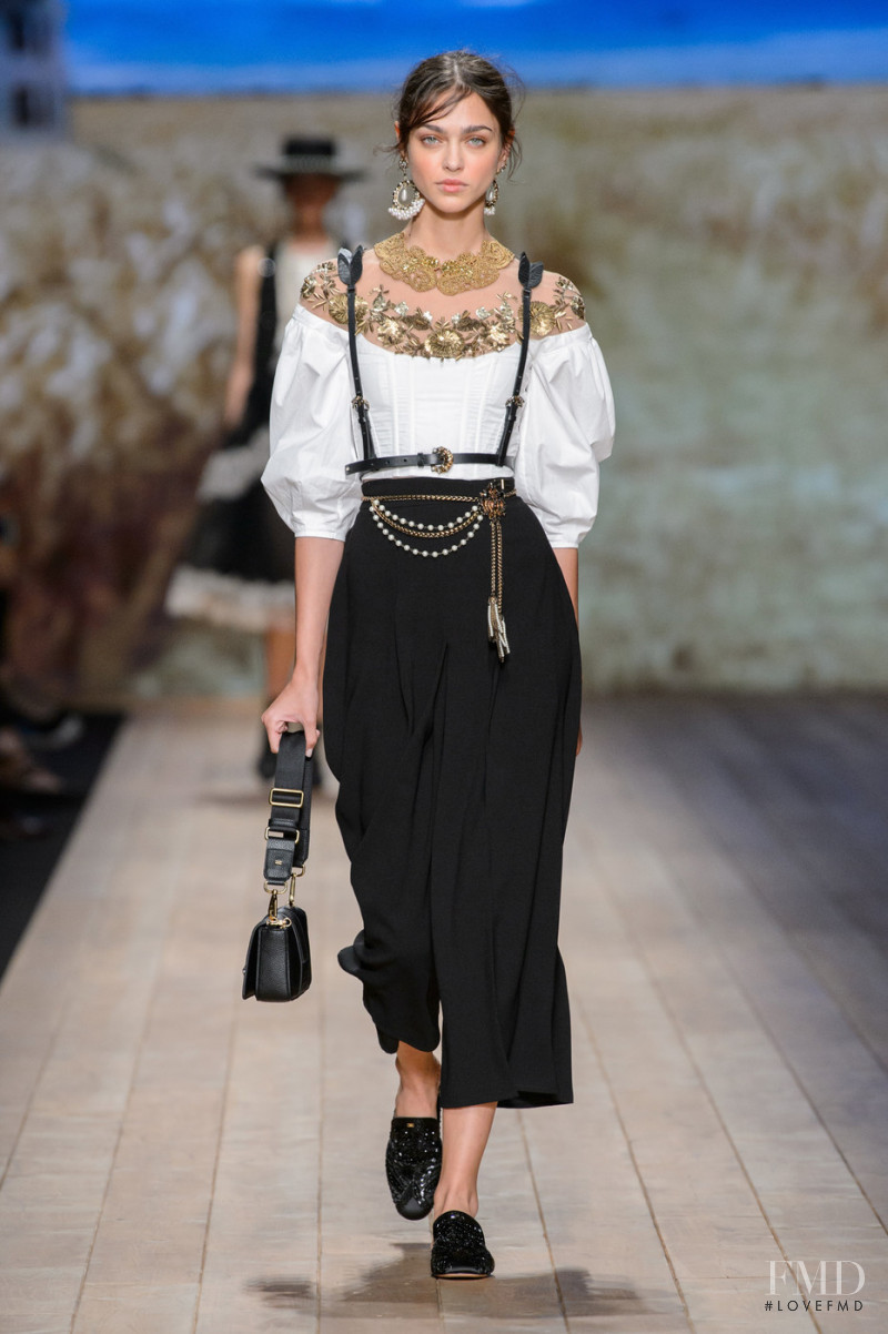 Zhenya Katava featured in  the Elisabetta Franchi fashion show for Spring/Summer 2018