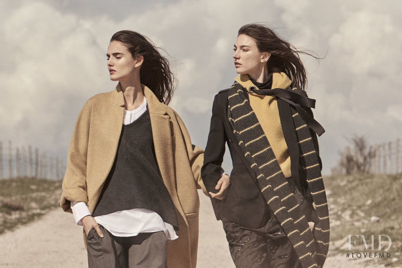 Blanca Padilla featured in  the Brunello Cucinelli advertisement for Autumn/Winter 2017