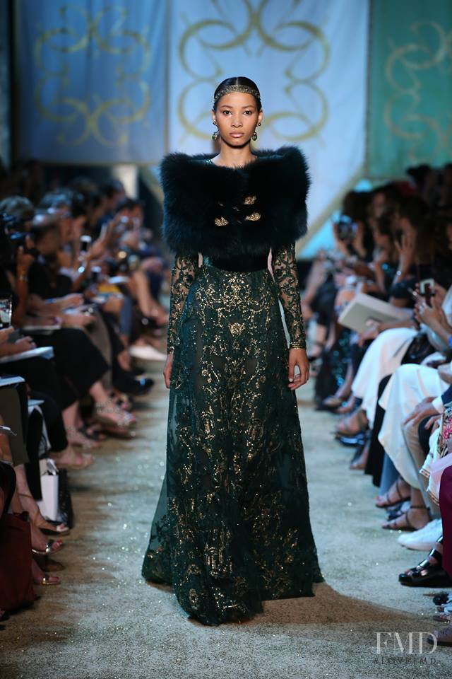 Lineisy Montero featured in  the Elie Saab Couture fashion show for Autumn/Winter 2017