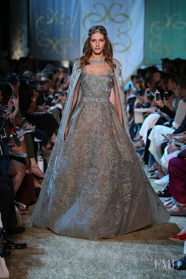 Valery Kaufman featured in  the Elie Saab Couture fashion show for Autumn/Winter 2017