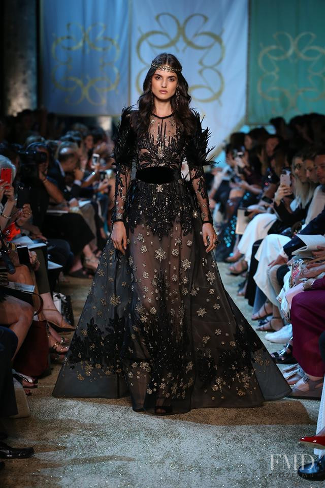 Blanca Padilla featured in  the Elie Saab Couture fashion show for Autumn/Winter 2017