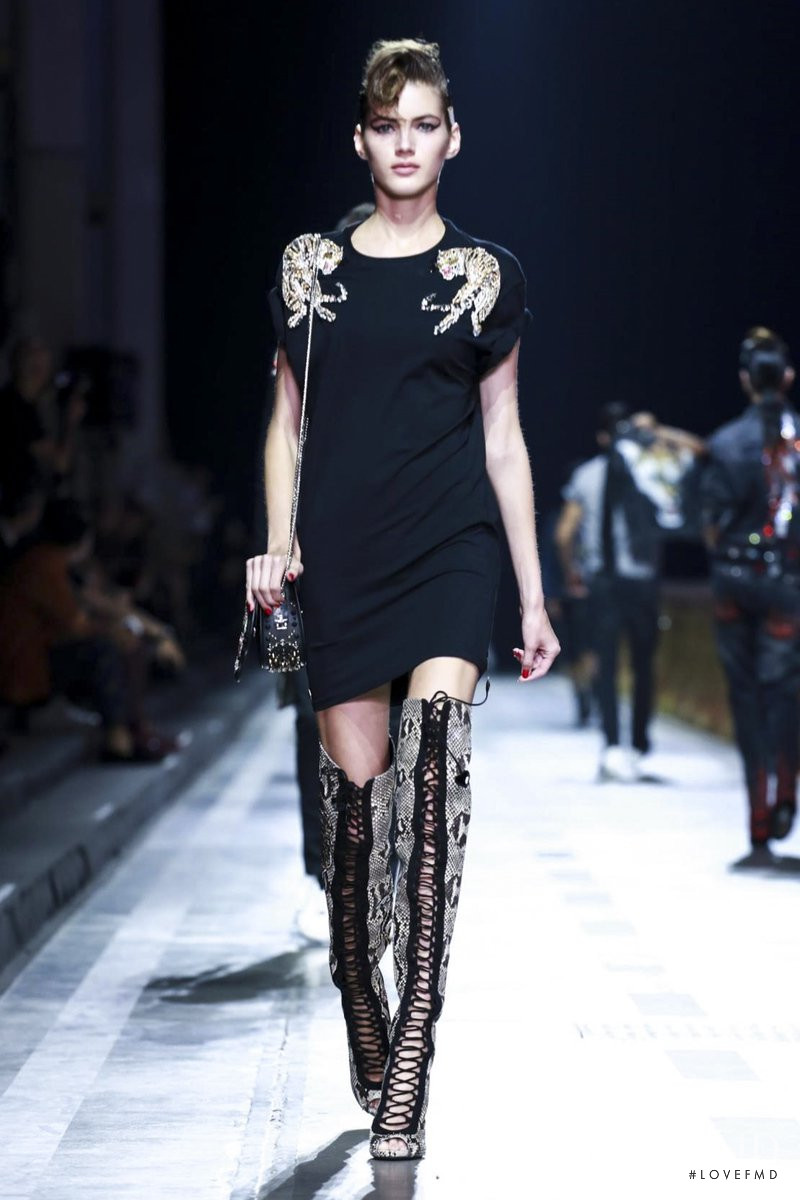 Valery Kaufman featured in  the Philipp Plein fashion show for Spring/Summer 2018