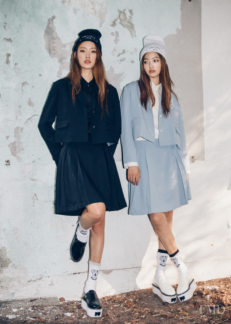 Hyun Joo Hwang featured in  the Cres E Dim lookbook for Autumn/Winter 2014