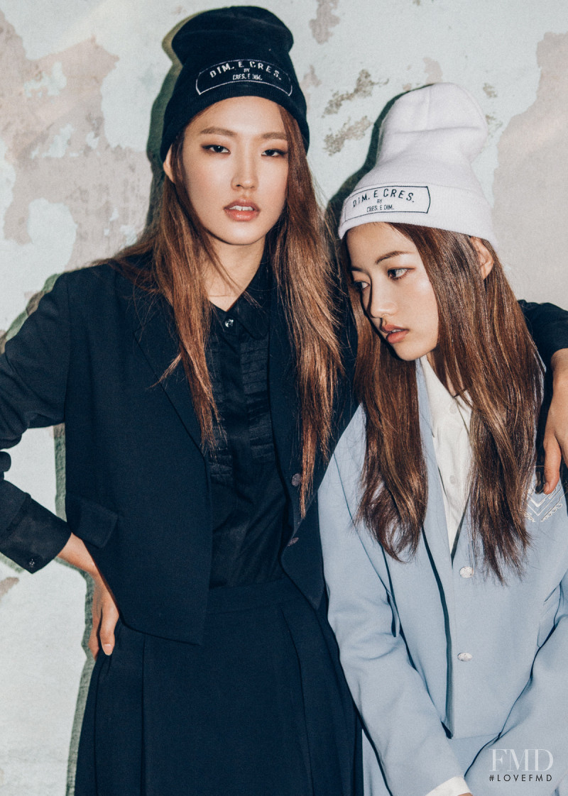 Hyun Joo Hwang featured in  the Cres E Dim lookbook for Autumn/Winter 2014