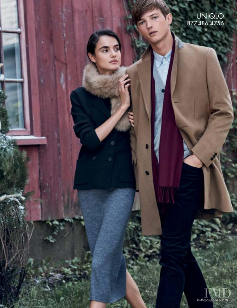 Blanca Padilla featured in  the South Coast Plaza Rustic Elegance lookbook for Holiday 2016