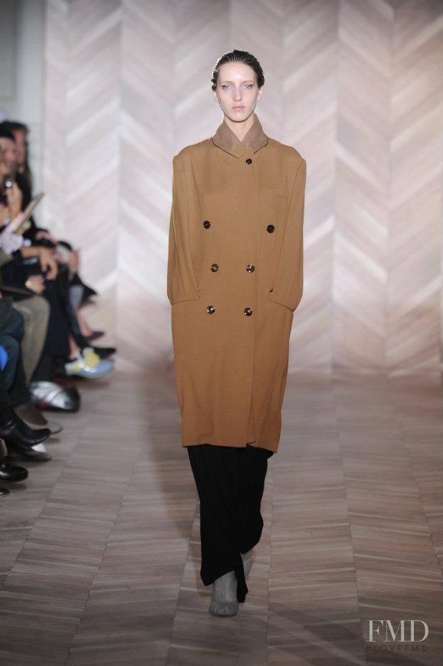 Iris Egbers featured in  the Maison Martin Margiela fashion show for Autumn/Winter 2012