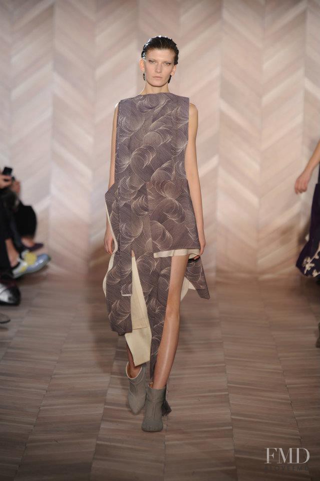 Valerija Kelava featured in  the Maison Martin Margiela fashion show for Autumn/Winter 2012