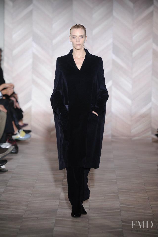 Hannelore Knuts featured in  the Maison Martin Margiela fashion show for Autumn/Winter 2012