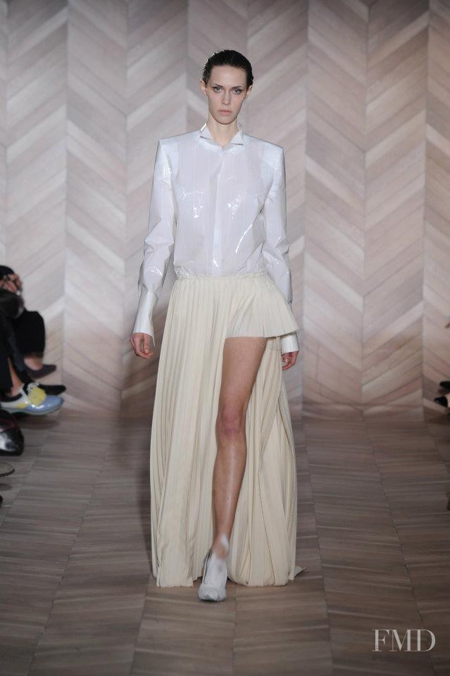 Georgia Hilmer featured in  the Maison Martin Margiela fashion show for Autumn/Winter 2012