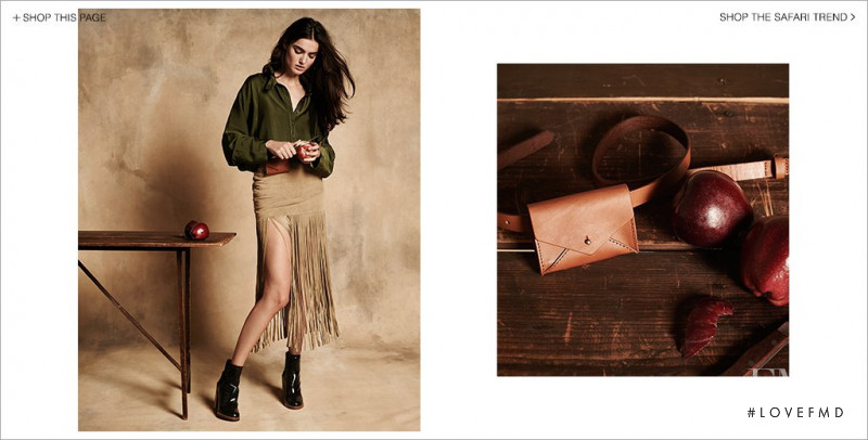 Blanca Padilla featured in  the Shopbop Safari Trend lookbook for Pre-Fall 2015