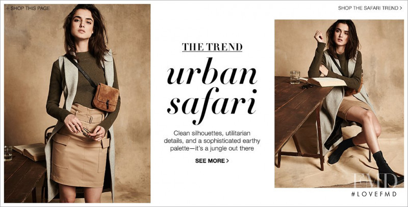 Blanca Padilla featured in  the Shopbop Safari Trend lookbook for Pre-Fall 2015