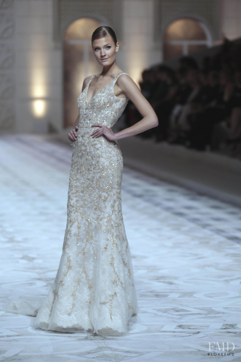 Constance Jablonski featured in  the Pronovias fashion show for Autumn/Winter 2014