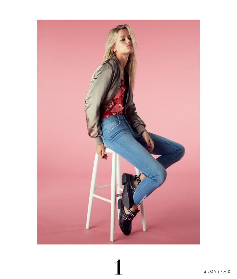 Frida Aasen featured in  the H&M Divided lookbook for Spring 2017