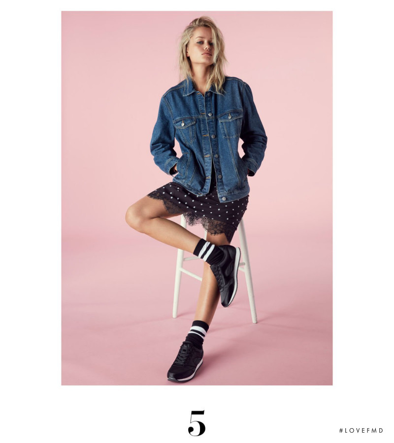Frida Aasen featured in  the H&M Divided lookbook for Spring 2017