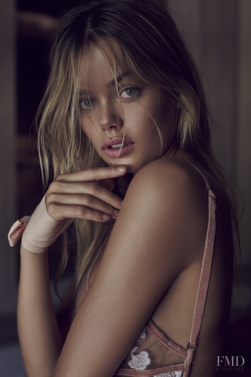 Frida Aasen featured in  the For Love & Lemons For your eyes only lookbook for Spring 2016