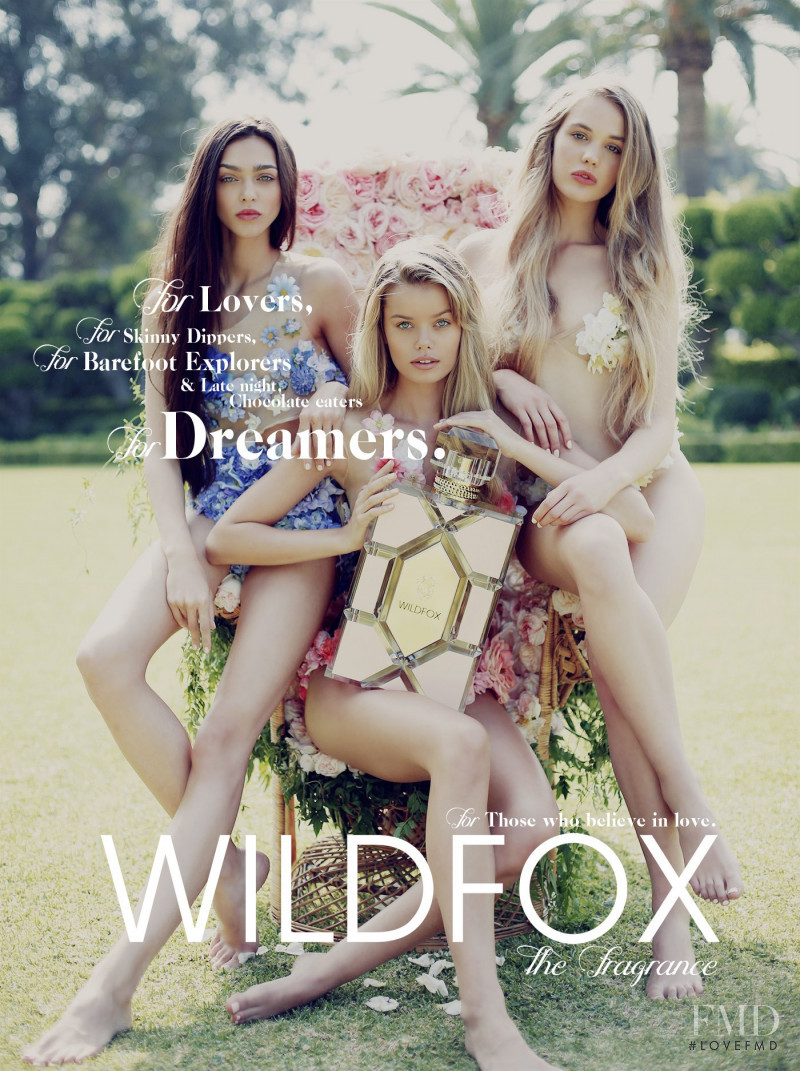 Frida Aasen featured in  the Wildfox The Fragrance Campaign advertisement for Autumn/Winter 2015